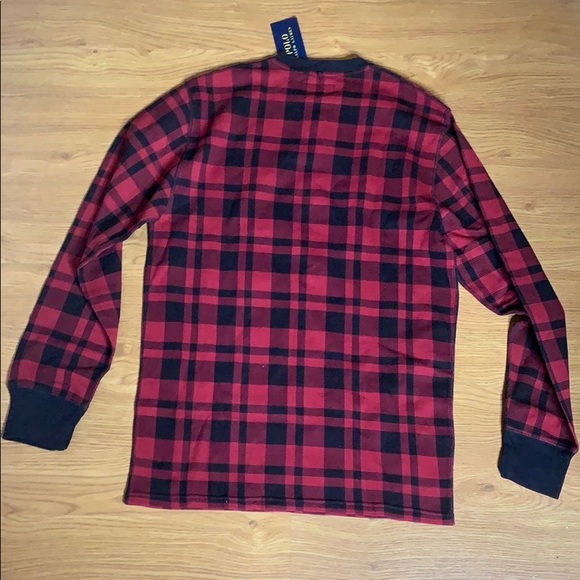 Polo Ralph Lauren Red & Black Plaid Thermal Size M - Picture 5 of 6